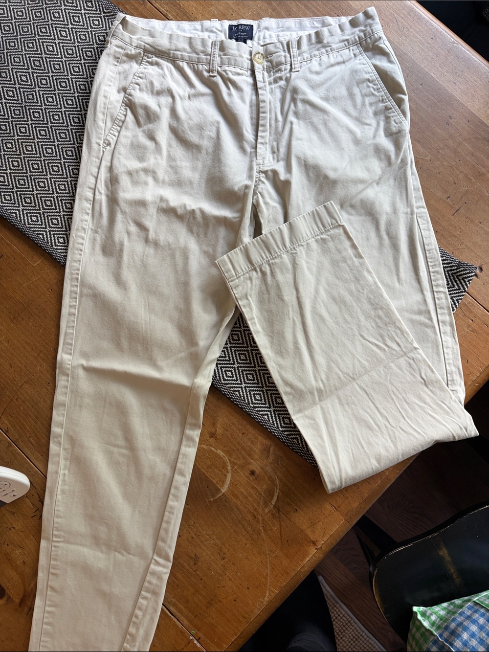 J. Crew Sutton Pants Off-White/Tan Men's Cotton Chinos